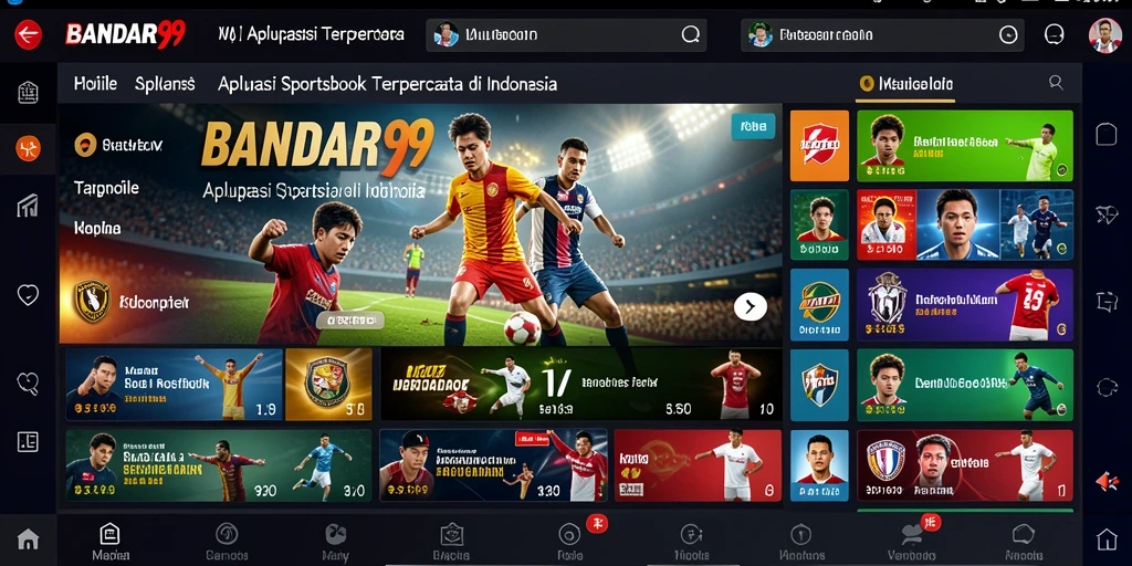 Screenshot BANDAR99 menampilkan tampilan antarmuka olahraga yang menarik.