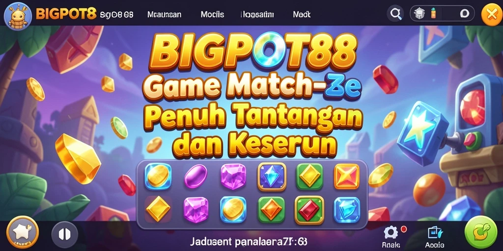Screenshot gameplay dari BIGPOT88 yang menampilkan keseruan Match-3.