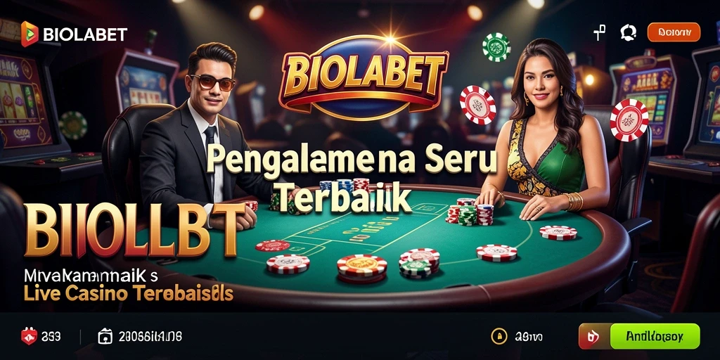 Tampilan menarik gameplay Live Casino BIOLABET dengan dealer langsung.
