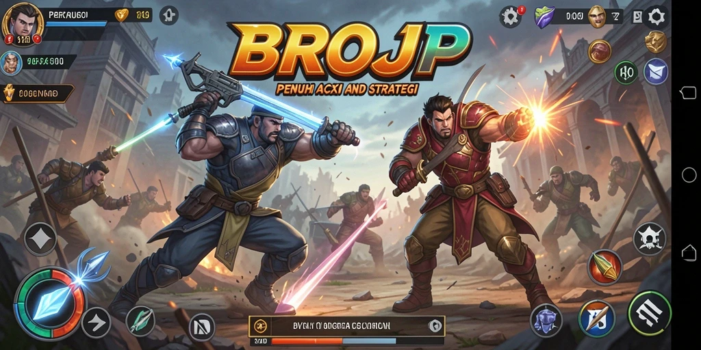 Screenshot BROJP menampilkan aksi pertarungan yang mendebarkan dan dinamis.