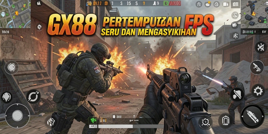 Gameplay seru GX88 dengan aksi tembak-menembak yang mendebarkan.
