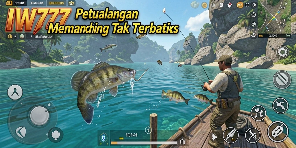 Screenshot IW777 menampilkan gameplay memancing yang seru dan menantang.
