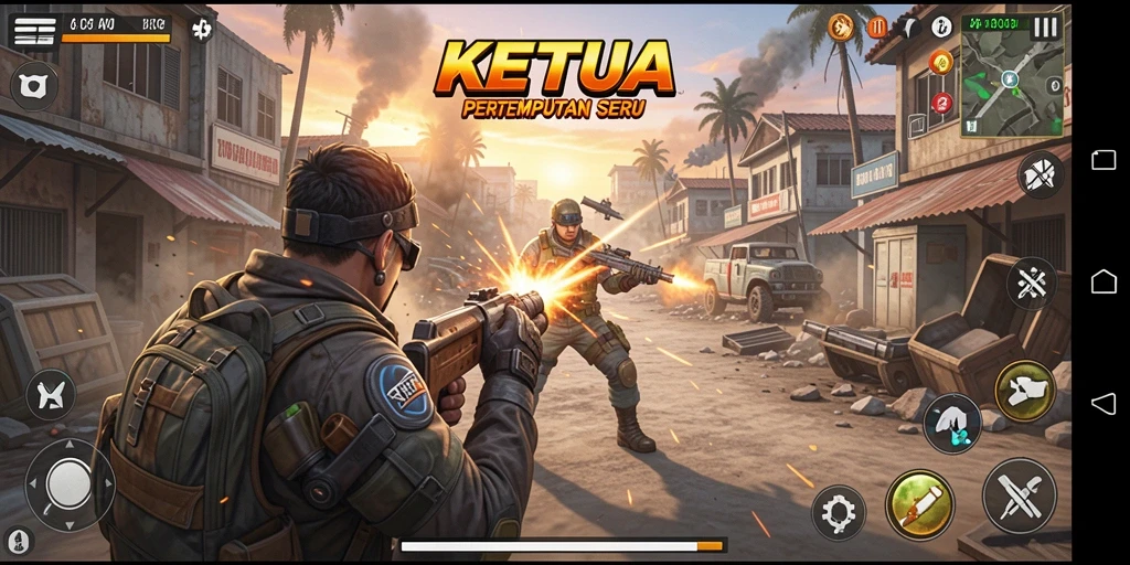 Tampilan gameplay KETUA yang menegangkan dan mendebarkan.