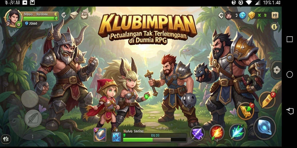 Tampilan gameplay <strong>KLUBIMPIAN</strong> yang menyajikan pertempuran epik dan petualangan seru.
