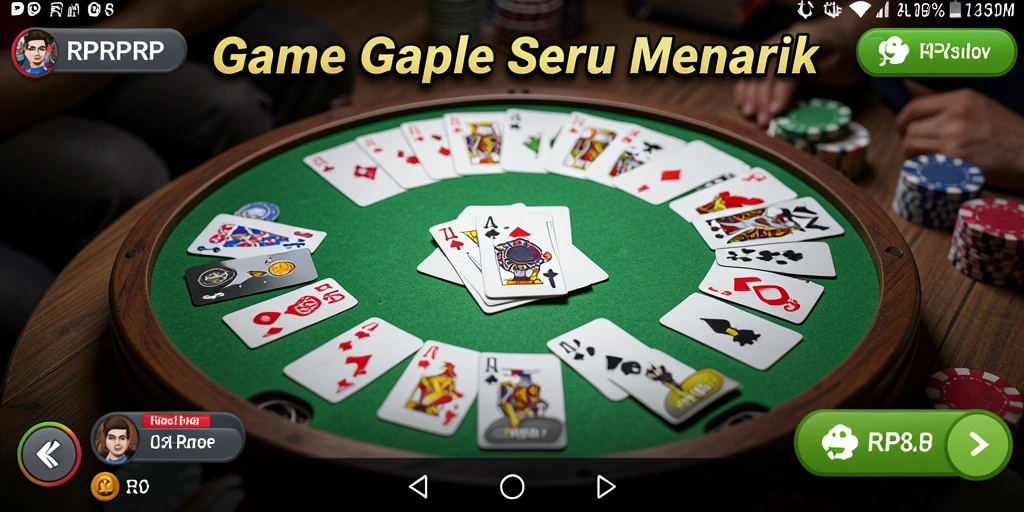 Tampilan menarik dan gameplay seru RPRPRP saat bermain Gaple.