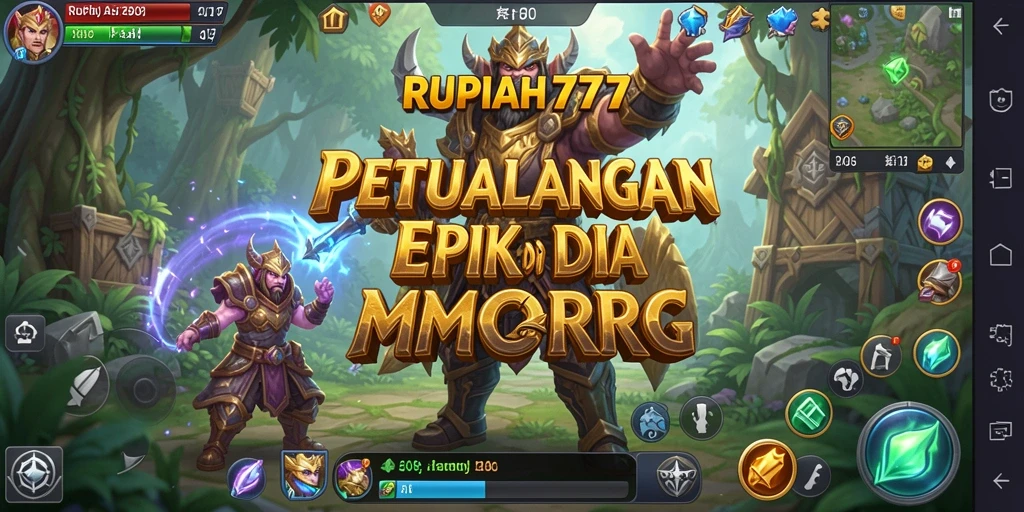 Tampilan gameplay RUPIAH777 dengan aksi pertempuran yang mendebarkan di dunia fantasi.
