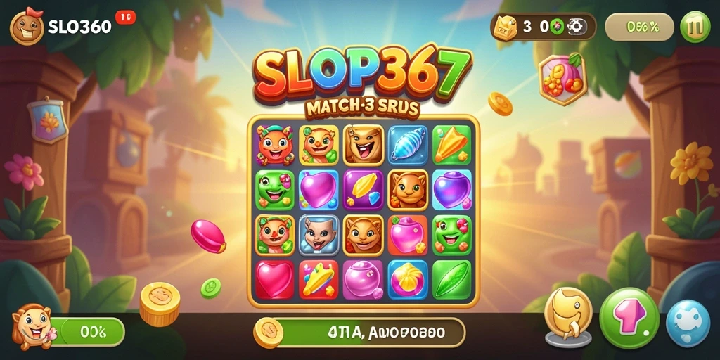 Screenshot SLOT367 menunjukkan keseruan gameplay Match-3 yang mengasyikkan.