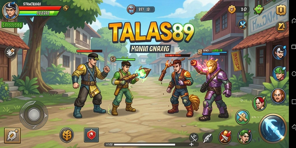 Screenshot utama TALAS89 menampilkan aksi gameplay strategi yang mendebarkan.